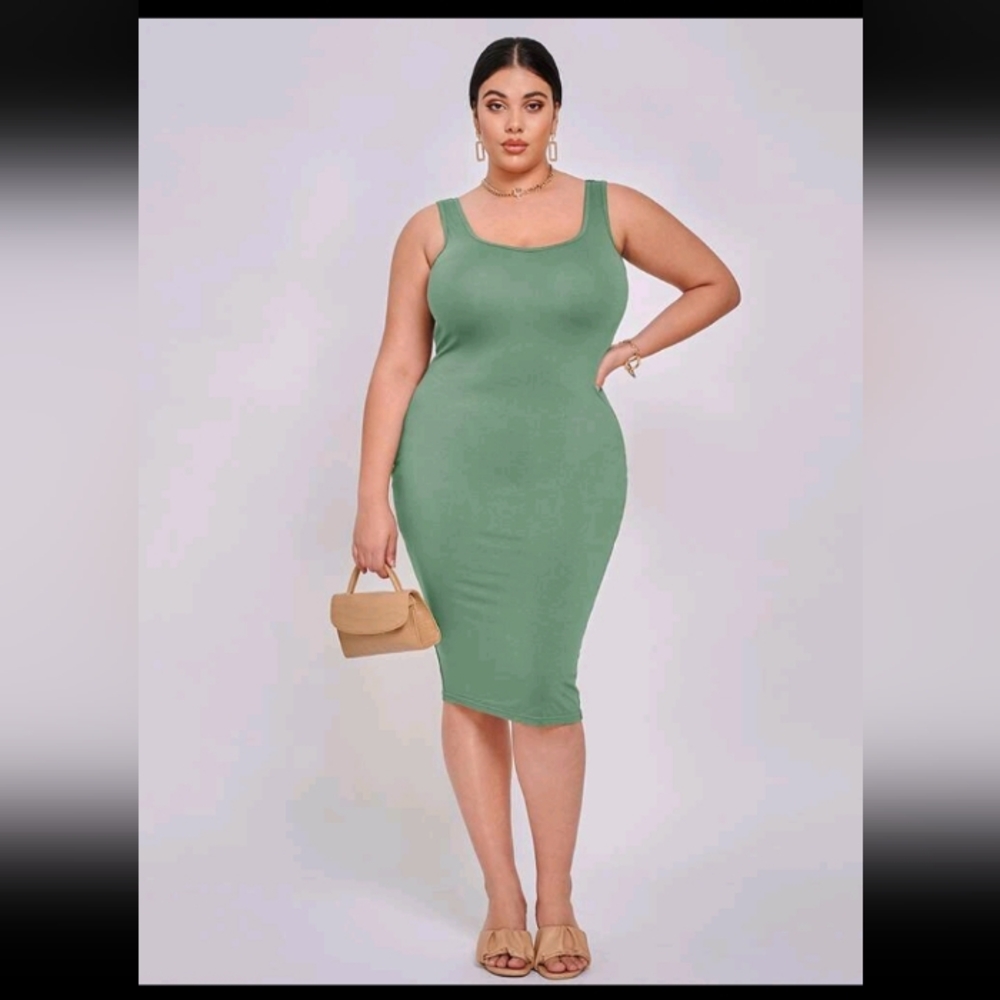 Sage green tank dress sz 0x